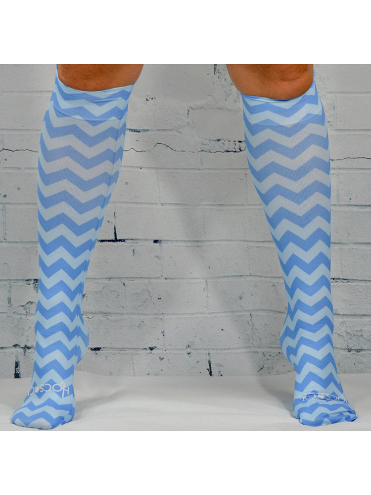 Blue Chevron Sock